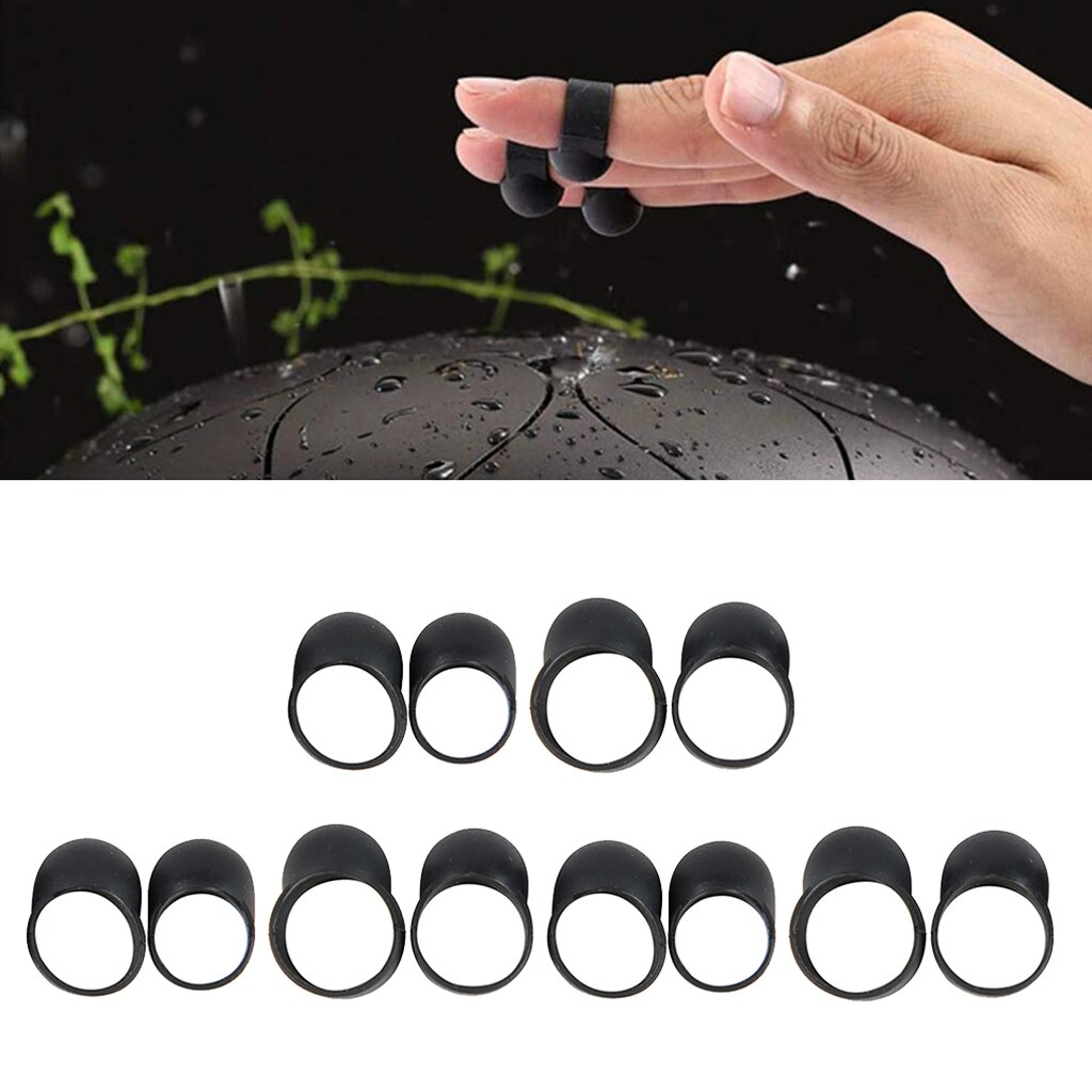 12x Steel Tongue Tank Drum Finger Picks, Silicone Knocking Finger Sleeves Cover