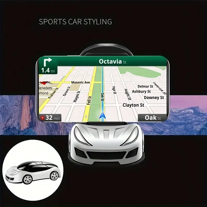 Car Model Phone Stand Bracket Foldable Car Dashboard Phone Holder 360° Rotation Universal Mobile Phone Holder Car Accessories