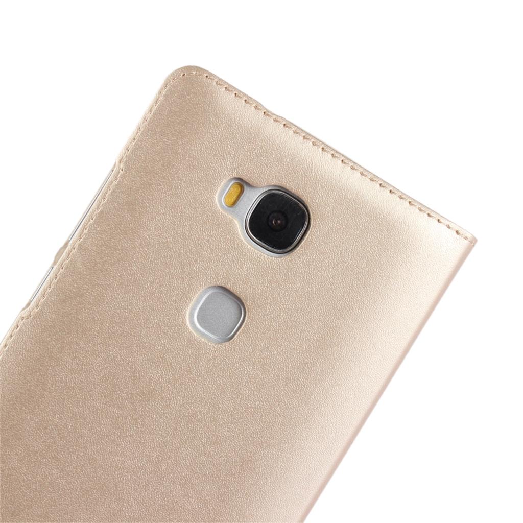 Funda protectora de negocios ultrafina funda de teléfono tipo ventana Funda de cuero pu para Huawei Honor 5X