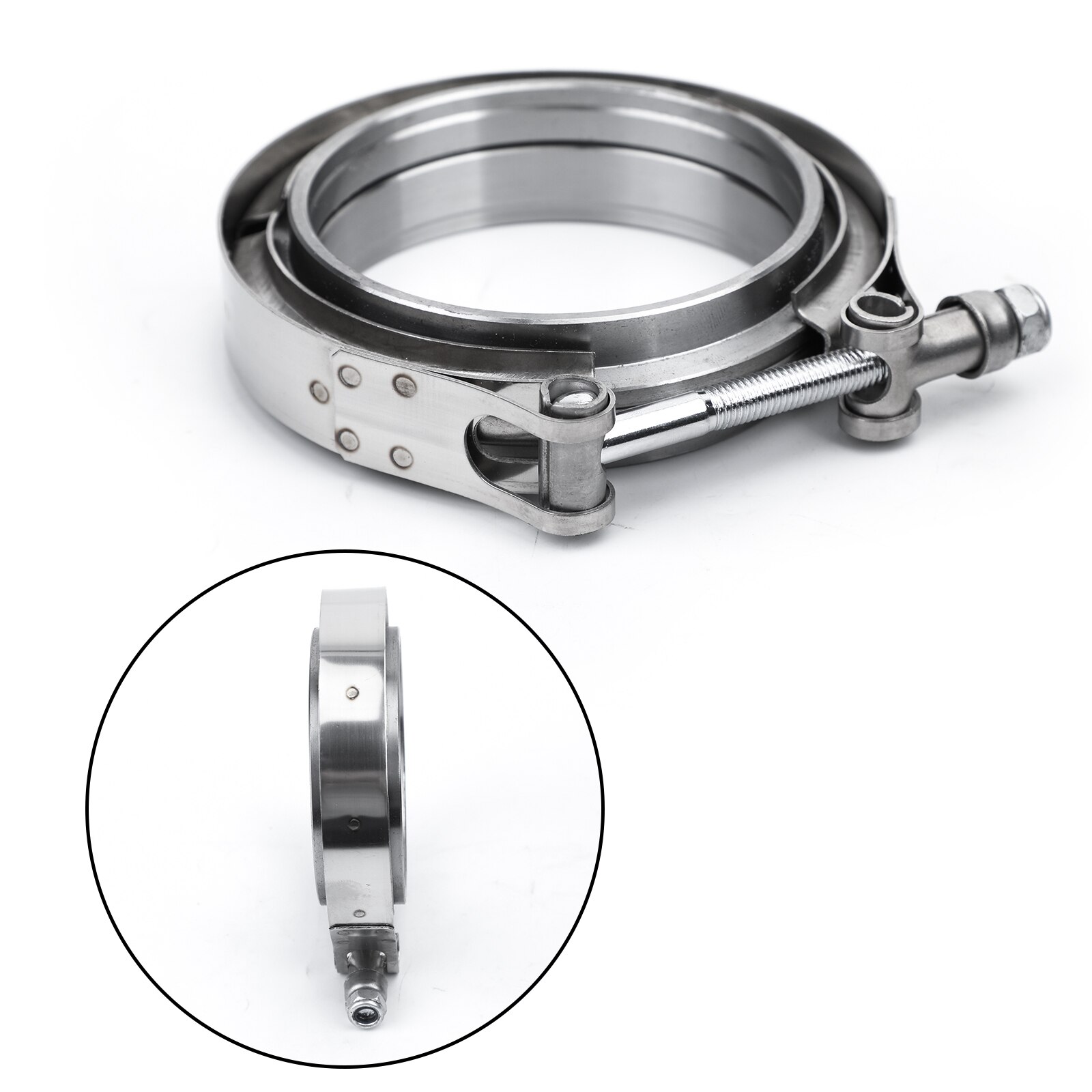 2.5-4 "inoxidável V-BAND parafuso braçadeira + flange turbo down-tubo de escape wastegate