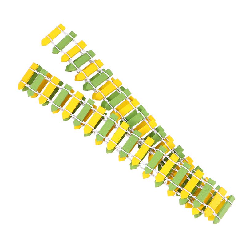 2pcs Miniature Small Wood Fencing Wooden Mini Fences Garden Landscape Fence Potted Plant Micro Props Bonsai Ornaments