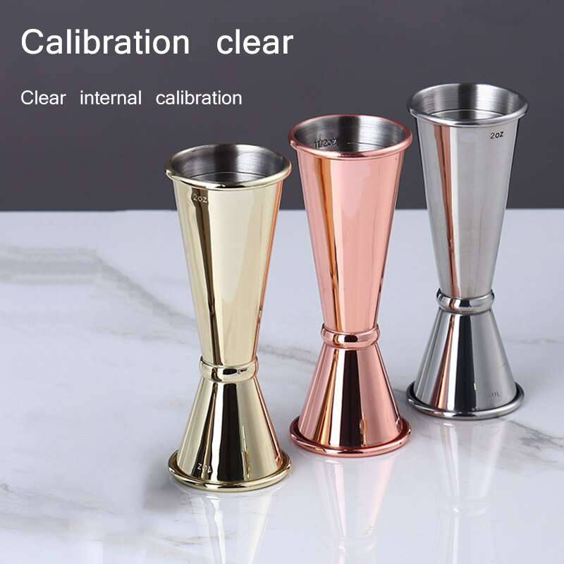 30/60ML Double Sided Cocktail Liquor Stainless Steel Measuring Cup Bartender Drink Mixer Jigger Shot Bar Measure