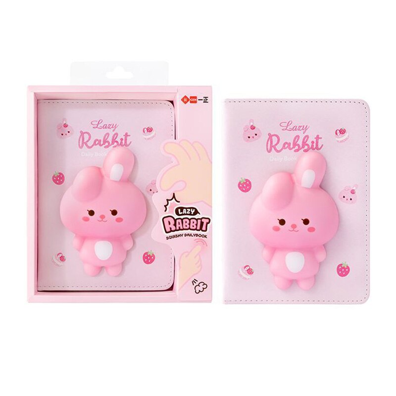 Children Students Planner Agenda Notebook Cute Decompression Notebook Stationery Office School Supplies: Rabbit