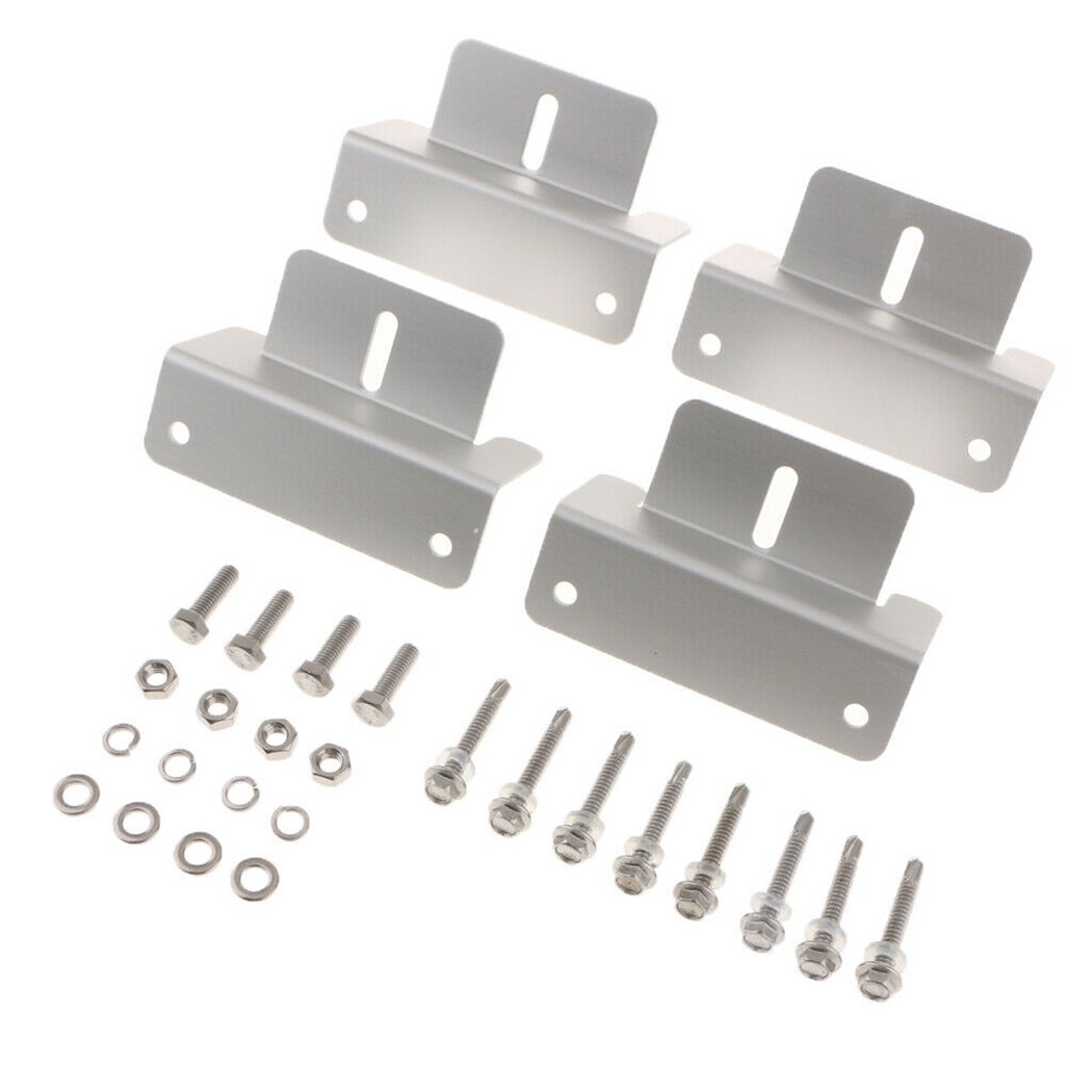 4 Packs Aluminum Alloy Z Type Solar Panel Mounting Brackets Holder On