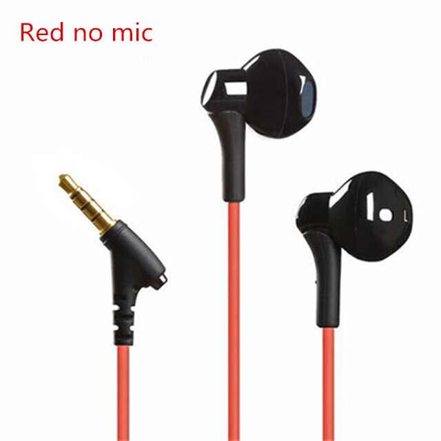 YINCROW RW-100 HiFi Super Bass Earphone With Mic Half in-ear headset Wired 3.5MM Earphones RW919 RW777 X6 P1 DT6 PT15 PT25 MS16: red no mic