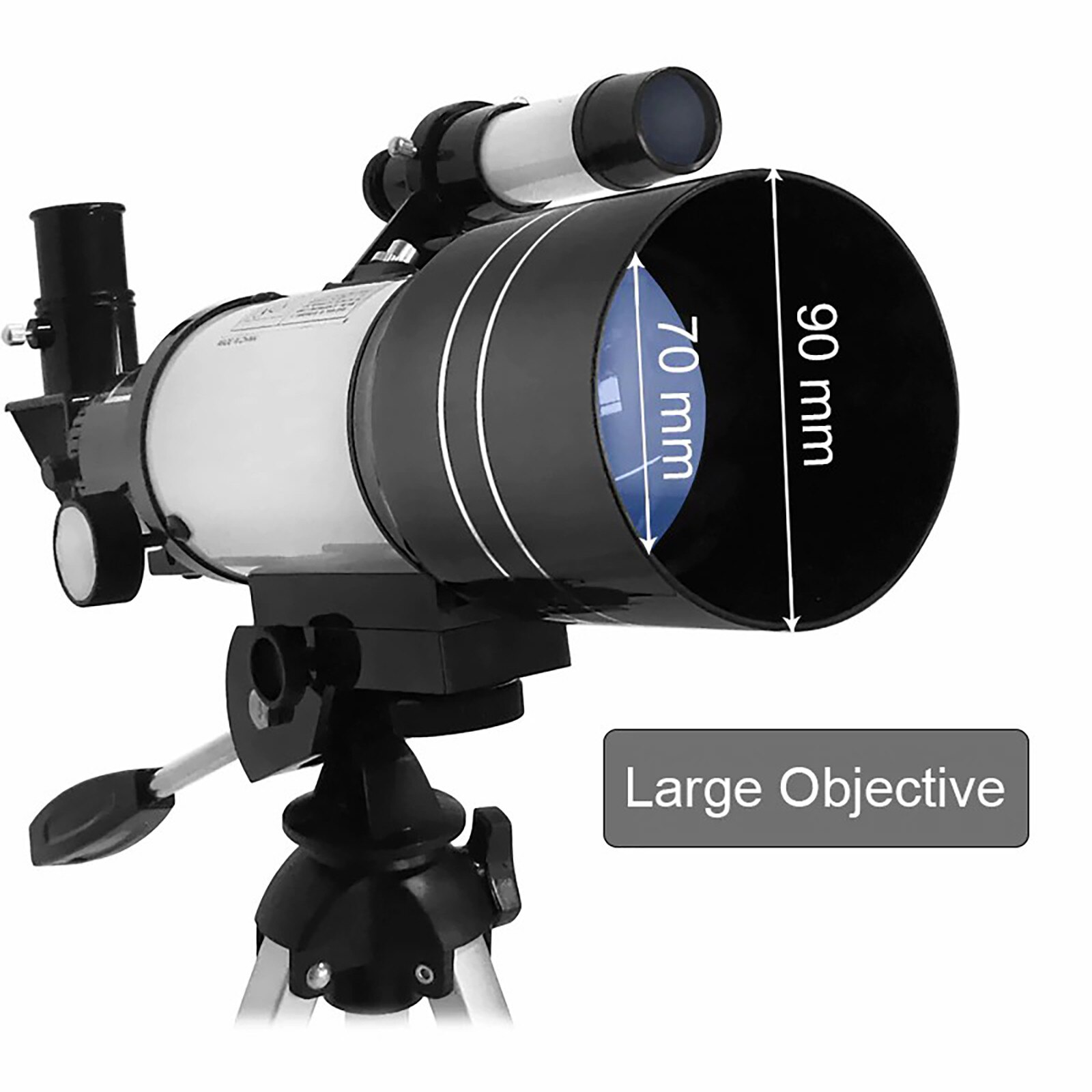 Groothoek Refractor 70Mm Astronomische Telescoop, groothoek Krachtige Zoom Telescoop Statief Telescoop Voor Kinderen Jaar