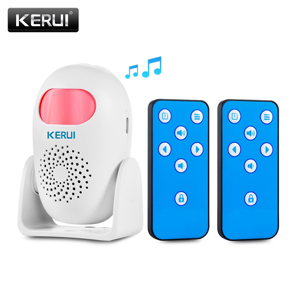KERUI Wireless Motion Detector Home Security Loud Alarm Anti-Theft System Store Welcome PIR Motion Sensor With Remote Controller: Kit 2