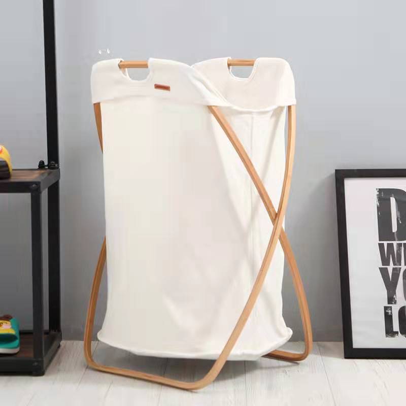 Oxford Cloth Foldable Clothing Laundry Basket Organizer For Dirty Clothes Storage Hamper large Folding Basket X-Type WaterproofF