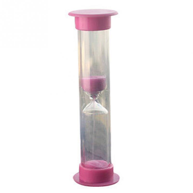 2/3/5/10 Minutes Mini Sand Timer Glass Sand Dropping Time Counter Glass Hourglass Timer Clock Home Decorations: pink / 3min