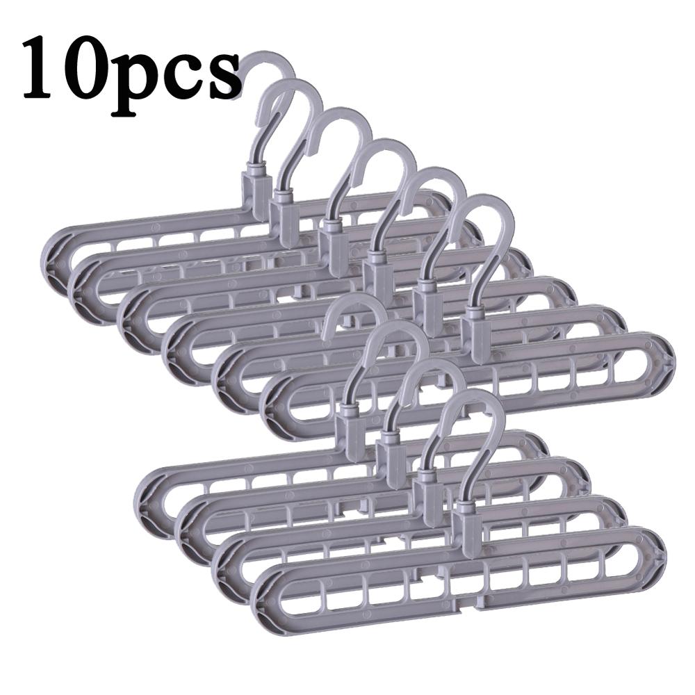 Clothes hanger organizer Space Saving Hanger multi-function folding magic hangers drying Racks Scarf clothes Storage: 10pcs