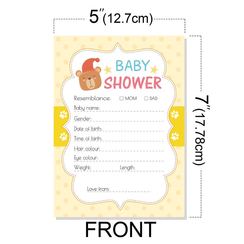 10 Pack Advice and Prediction Cards for Baby Shower Game Parent Message Advice Book Fun Gender Neutral Shower Party