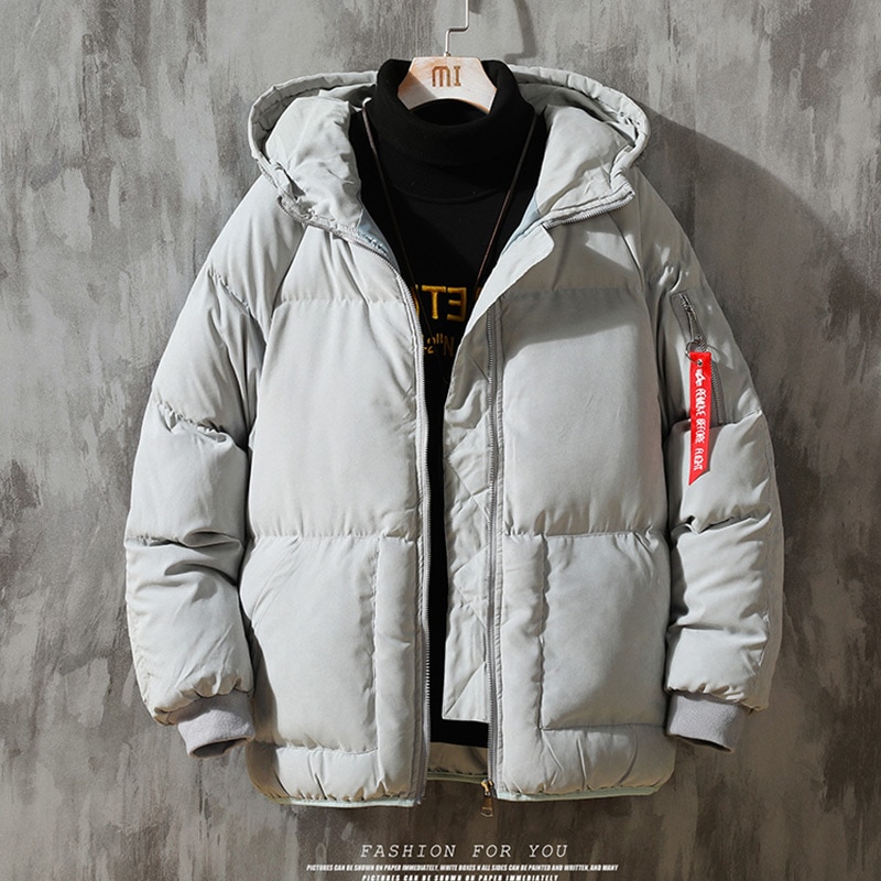 Merk grijs zwart winterjas heren korea parka jas dons warm houden oversize m -4xl 5xl 6xl