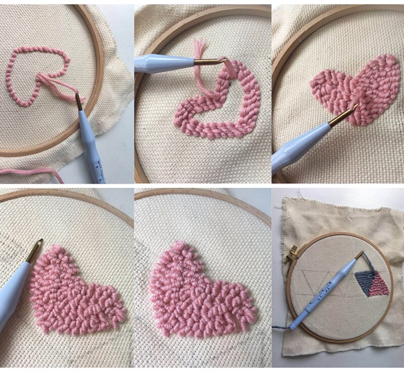 1Pc Threaders Craft Tool DIY Embroidery Punch Needles Hand Sewing Tool Knitting Punch Needles Crochet Hook Set Crafts Tools