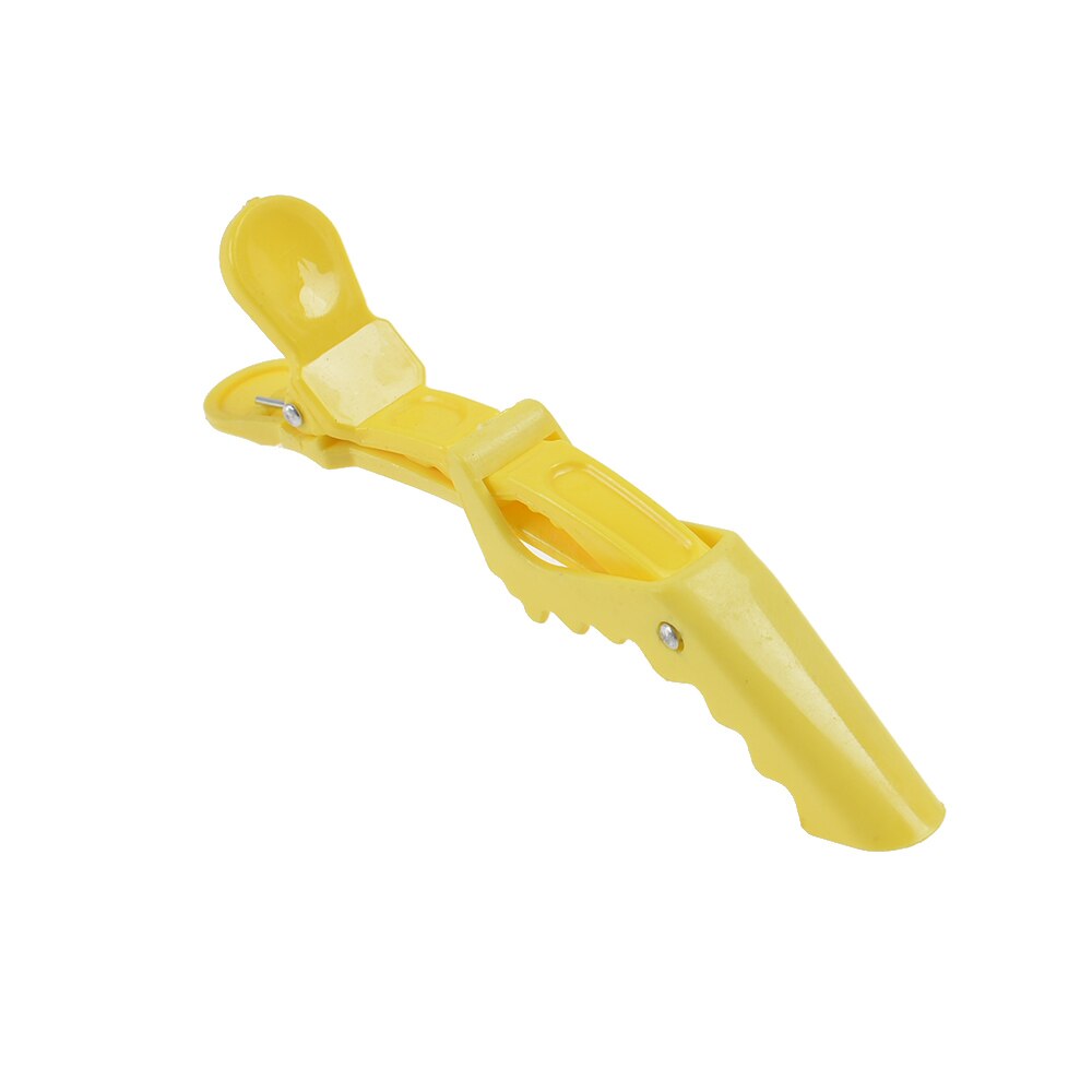 Pinza de pico de pato esmerilado grande, 9 colores opcional, horquilla de plástico a presión para mujeres y niñas, herramientas sencillas de estilismo para el cabello, 1 Uds.: B Yellow