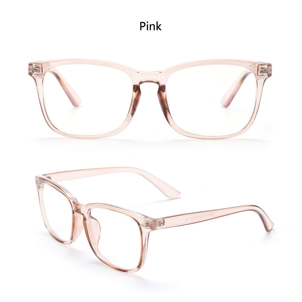 1PC Anti UV Blue Light Blocking Glasses Women Men Transparent Len Computer Glasses Anti-fatigue Anti Blue Rays Eyewear: type1-Pink