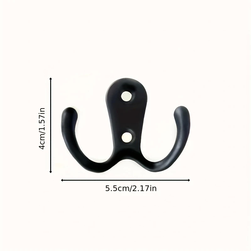 Double Hook, Retro Clothes Kitchen Cabinet Hanging Clothes Hook, Straight Eye Door Back Hook, Mini Hook, Wall Hook With Screw