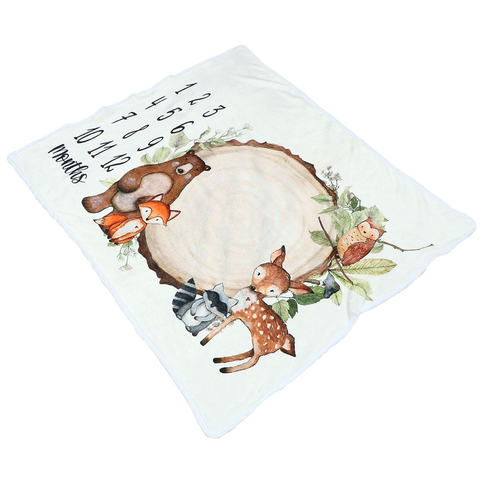 Coperta della foto della pietra miliare mensile del bambino del puntello della foto della coperta della pietra miliare del bambino della flanella