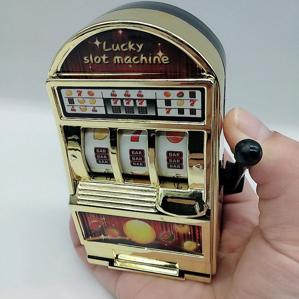 1pc mini spilleautomat lomme fruitlucky jackpot gadget antistress legetøj sjove spil legetøj juguetes børn fødselsdag legetøj