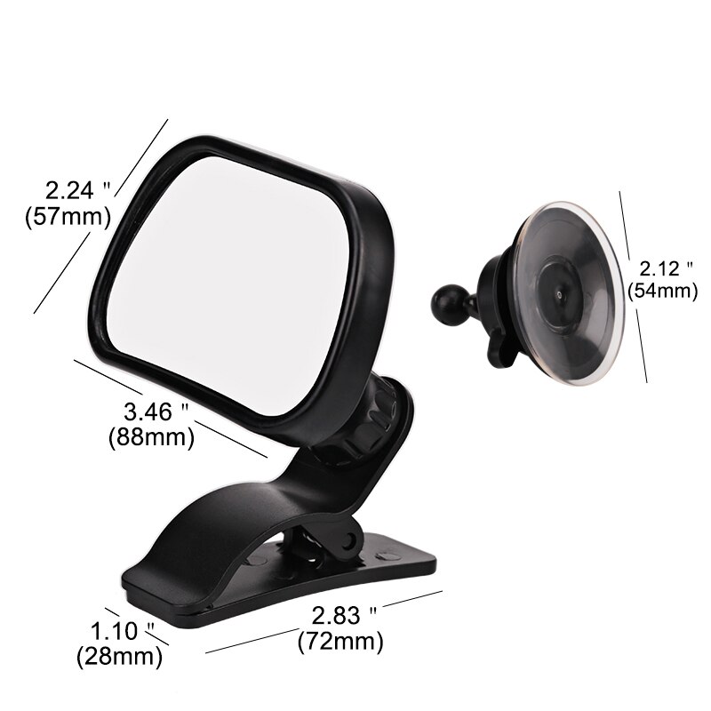 Universele spiegel auto baby achterbank kijkspiegel baby kind achteruitkijkspiegel monitor autostoelhoes auto zwart