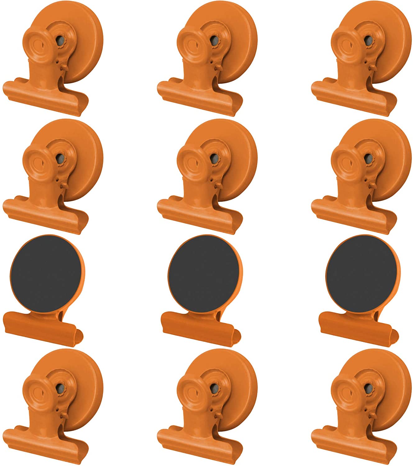 12Pack Magneten Koelkast Magneten Magnetische Clips Duty Gedetailleerde Lijst Display Papier Bevestigingsmiddelen Op Thuis &amp; Kantoor &amp; Onderwijs: Orange