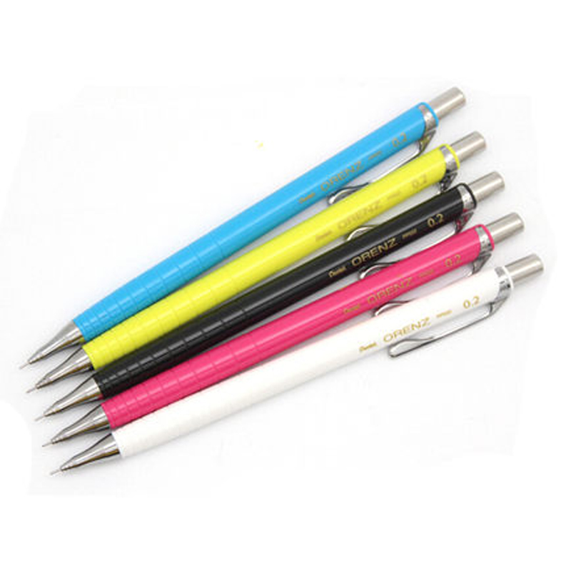 Crayon mécanique Pentel 0.2/0.3MM Orenz, croquis incassable, 5 couleurs, pointe métallique rétractable, 1 pièce, XPP502