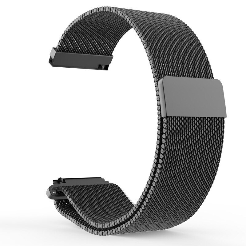 22mm Metalen Roestvrij Band voor Xiaomi Huami Amazfit Tempo Armband Horloge Band Milanese Loop Magnetische Bandjes voor Amazfit Stratos 2: Black