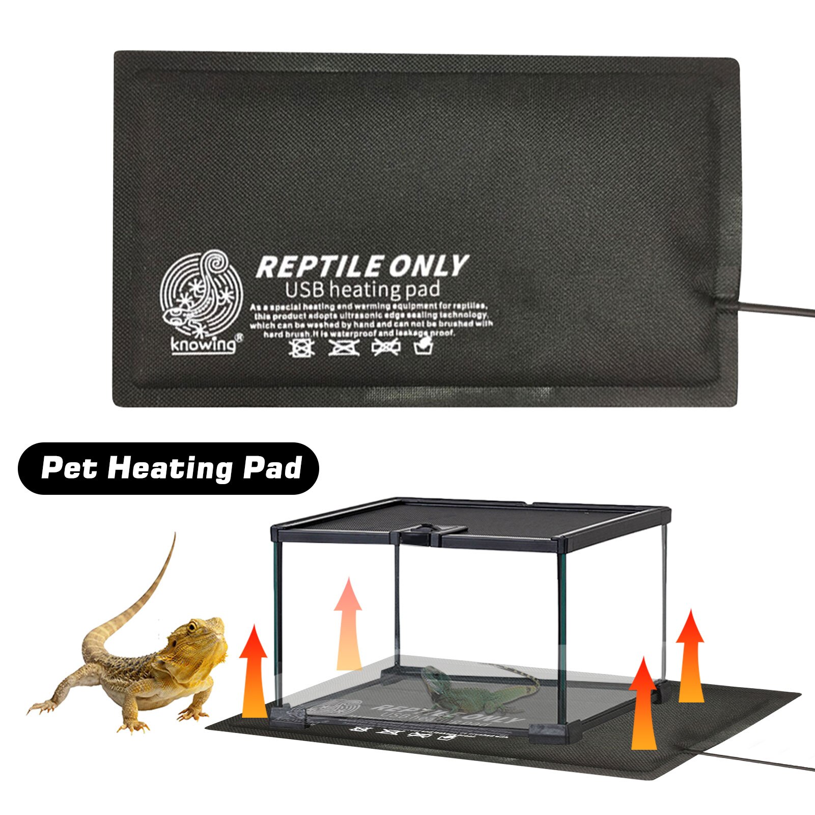 Reptiel Usb Verwarming Pad Kruipen Huisdier Constante Temperatuur Waterdicht Pet Gecko Verwarming Pad In Winter