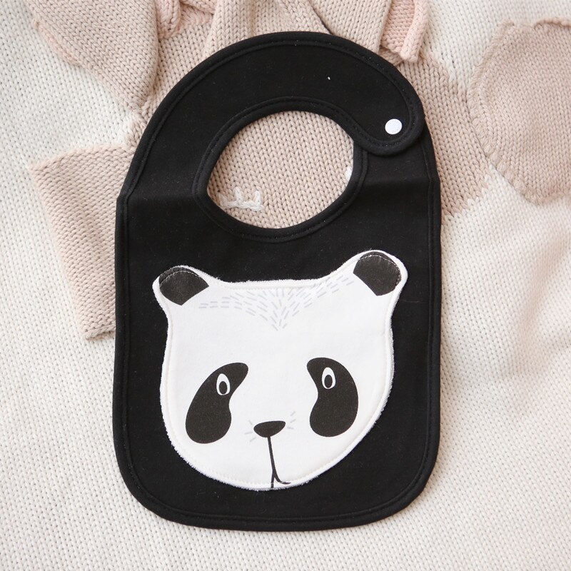 Grote Katoenen Baby Slabbetjes Waterdichte Jongen Meisje Sjaal Mousseline Burp Doek Bandana Slabbetjes Voor 6M-3Y Pasgeboren Baby Bib Peuter Accessorie: panda bibs