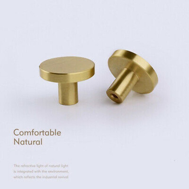 Hardware Handles Pull Kitchen Knobs Modern Polished Round Satin With Screw: 20 20mm