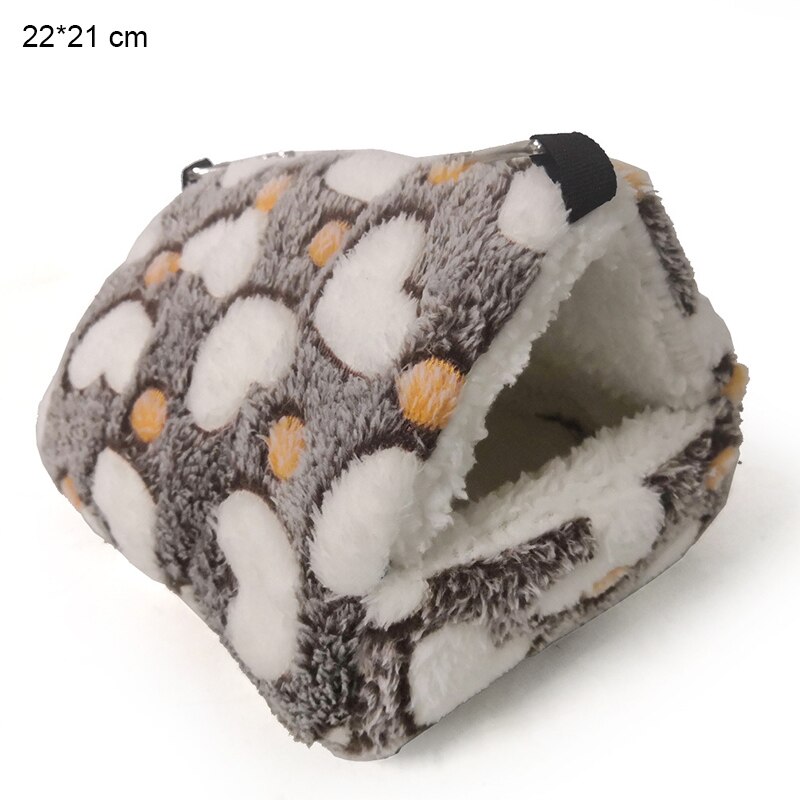 Cama de cobaya de lana suave para mascotas, nido de invierno para mascotas pequeñas, juguete para mascotas, jaula de hámster, casa, nido colgante productos de alfombrilla para perros: White heart / 17X15CM