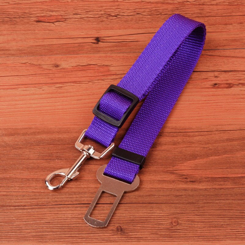 Universele praktische autogordel voor hond en kat, verstelbare veiligheidsharnas, reisclip, riem, autogordel voor hond.: Blauw