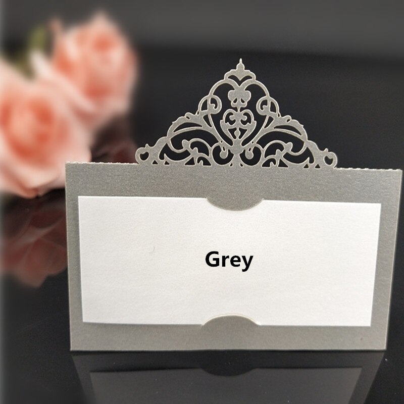 100pcs DIY Seat card Party table decoration Place Cards Party Table Name Card Guest Place Cards Wedding Decor party Supplies 8Z: grey