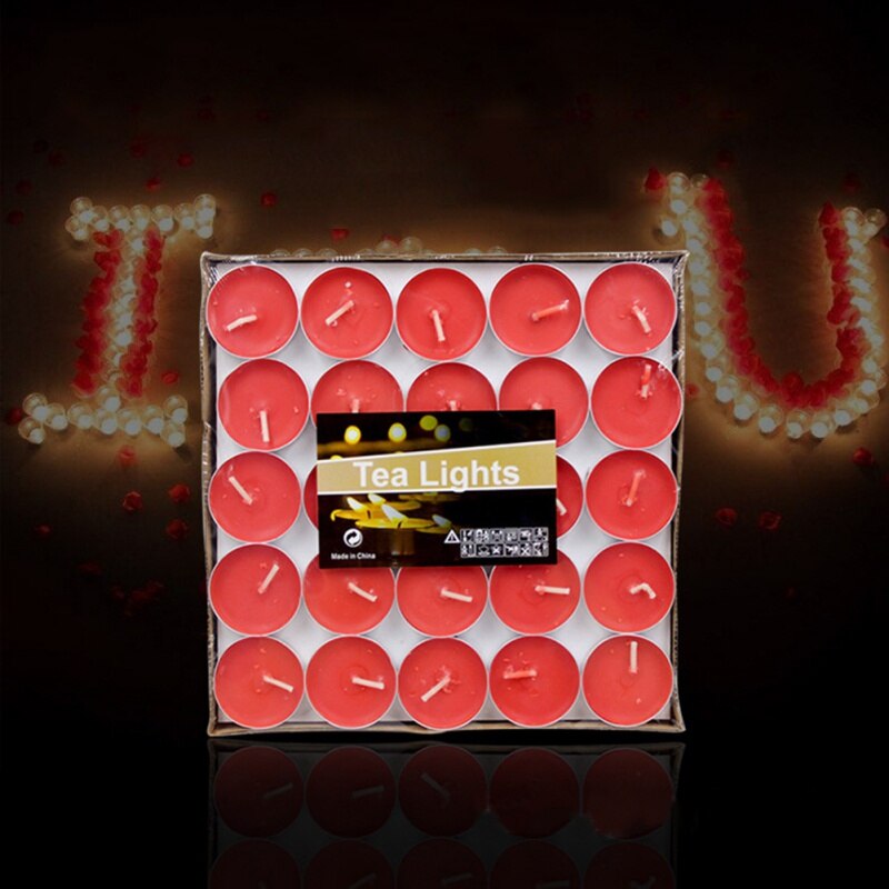 Thé cire ronde bougie pâques lanterne bougie pour la décoration église sans fumée romantique amour mariage brûlant bougies supports 50 pièces