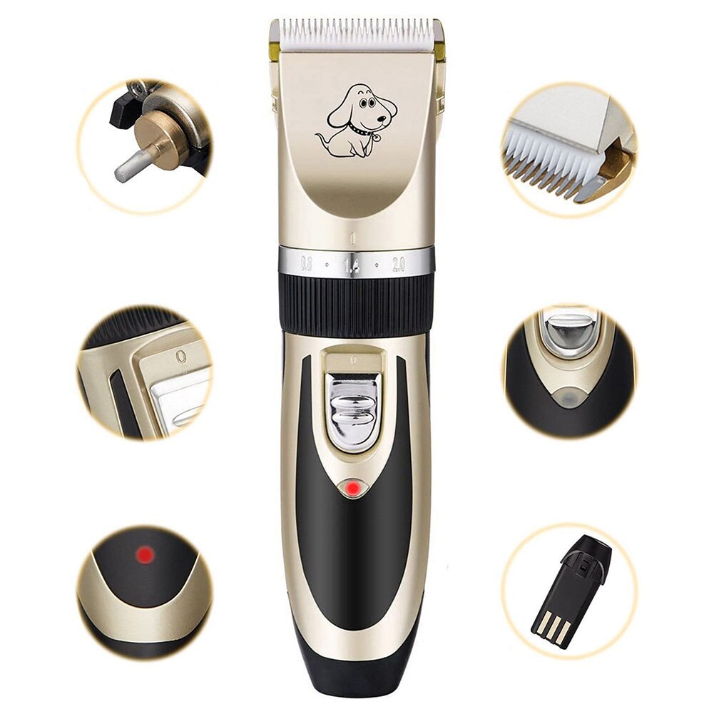 Pet Hair Trimmer Set Electrical Dog Hair Trimmer USB Charging Pet Hair Clipper Rechargeable Low-noise Pet Hair Clip