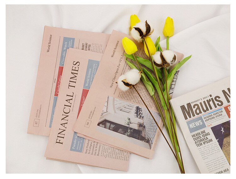 Retro English newspaper old newspaper ins photo props flower wrapping paper photography shooting paper props