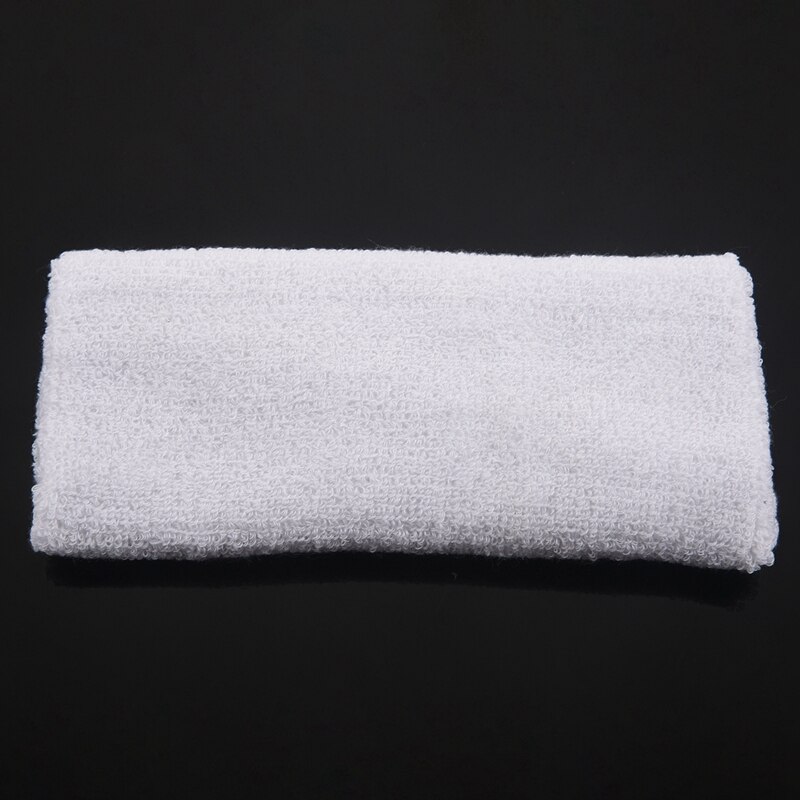 Sports Cotton Basketball Long Wristband Elbow Guard Pad Sweat Band Sports, White