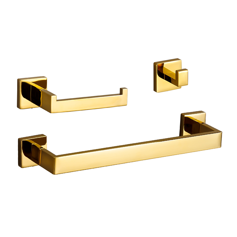 Gepolijste Gouden Badkamer Hardware Set Accessoires Haak Handdoek Bar Toiletpapier Houder Handdoek Ring Badhanddoek Houder Badkamer Set: green