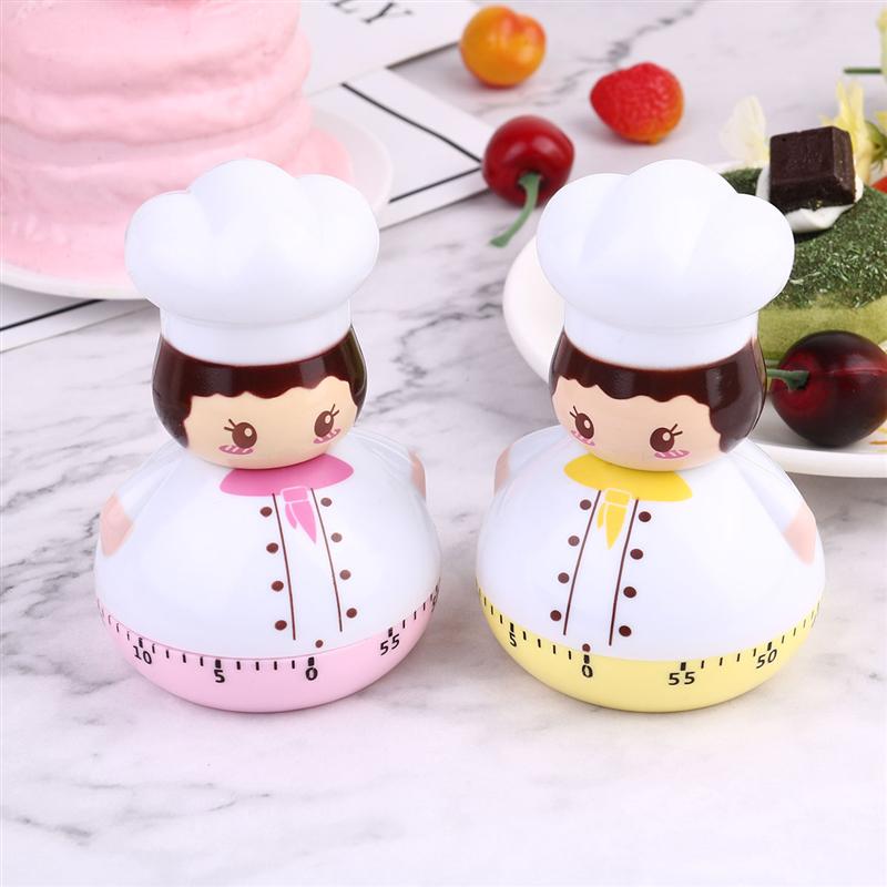 Mini kokk mekanisk timer kjøkken timer husholdning koketid leder bakepåminnelse nedtellingstidtaker for kokt egg