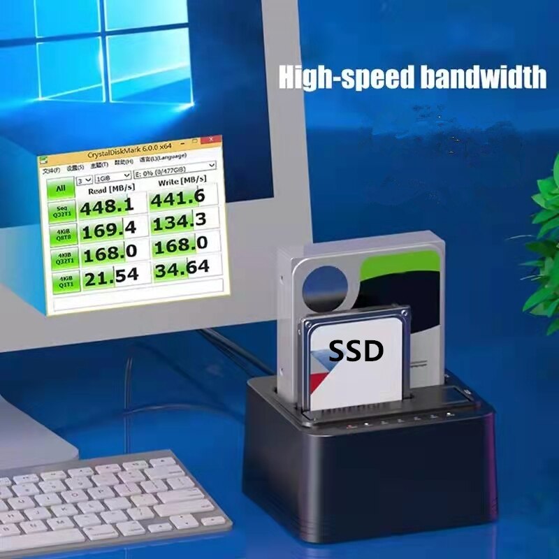 Hdd Behuizing Ssd Case 2-Bay Sata Hdd Docking Station 3.5/ 2.5 USB3.0 Dual Bay Docking Station Hdd kloon Duplicator Functie