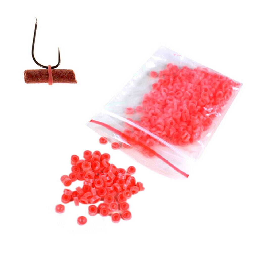 About 2500PCS/10bags Red/Yellow Bloodworm Bait Granulator Bait Fishing Accessories Fish Tackle Rubber Bands For Fishing