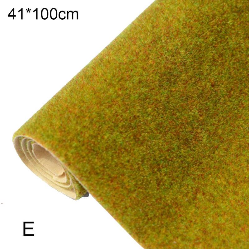 Landscape Grass Mat For Model Train Adhesive Paper Lawn Scenery Accessories Diorama Layout X2L6: E