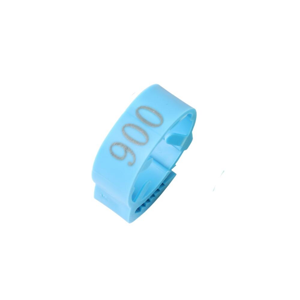 Chicken Foot Ring Adjustable Size Poultry Leg Digital Label Buckle Ring 2~2.4cm Plastic Chick Duck Goose Foot Ring 100 Pcs: Blue