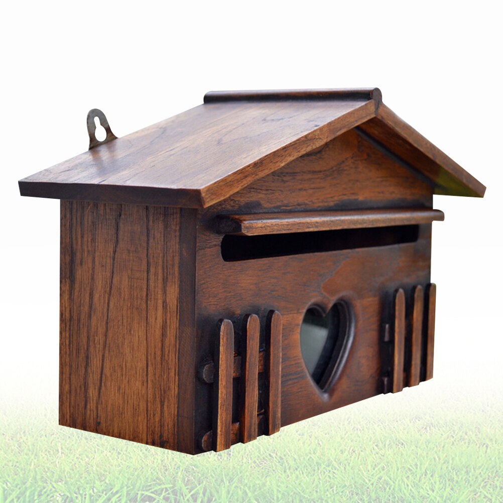 Boîte aux lettres en bois Outddor, boîte à suggestions étanche, boîte à lettres créative pour entreprise à domicile 1 pièce