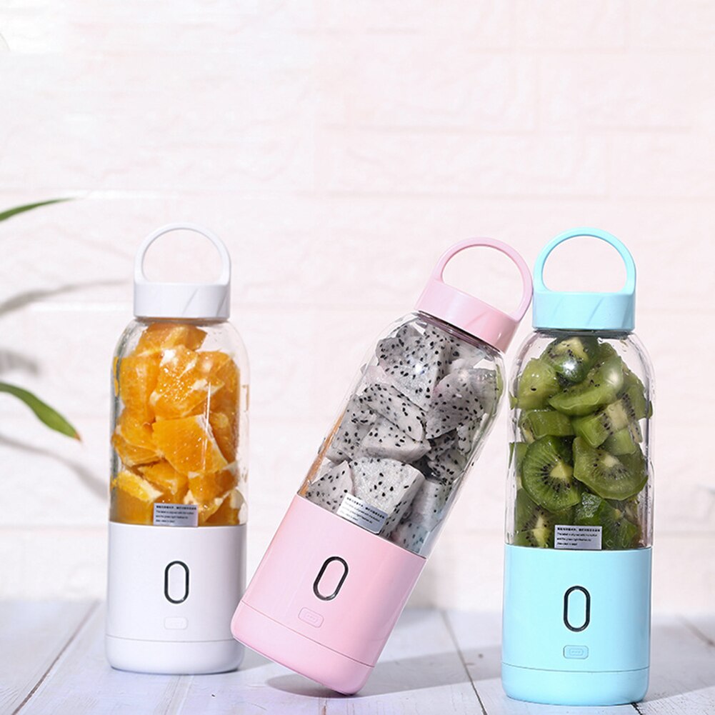500ml mini bärbar elektrisk fruktjuicer usb uppladdningsbar smoothie maker mixer frukt kopp mixer juicing cup