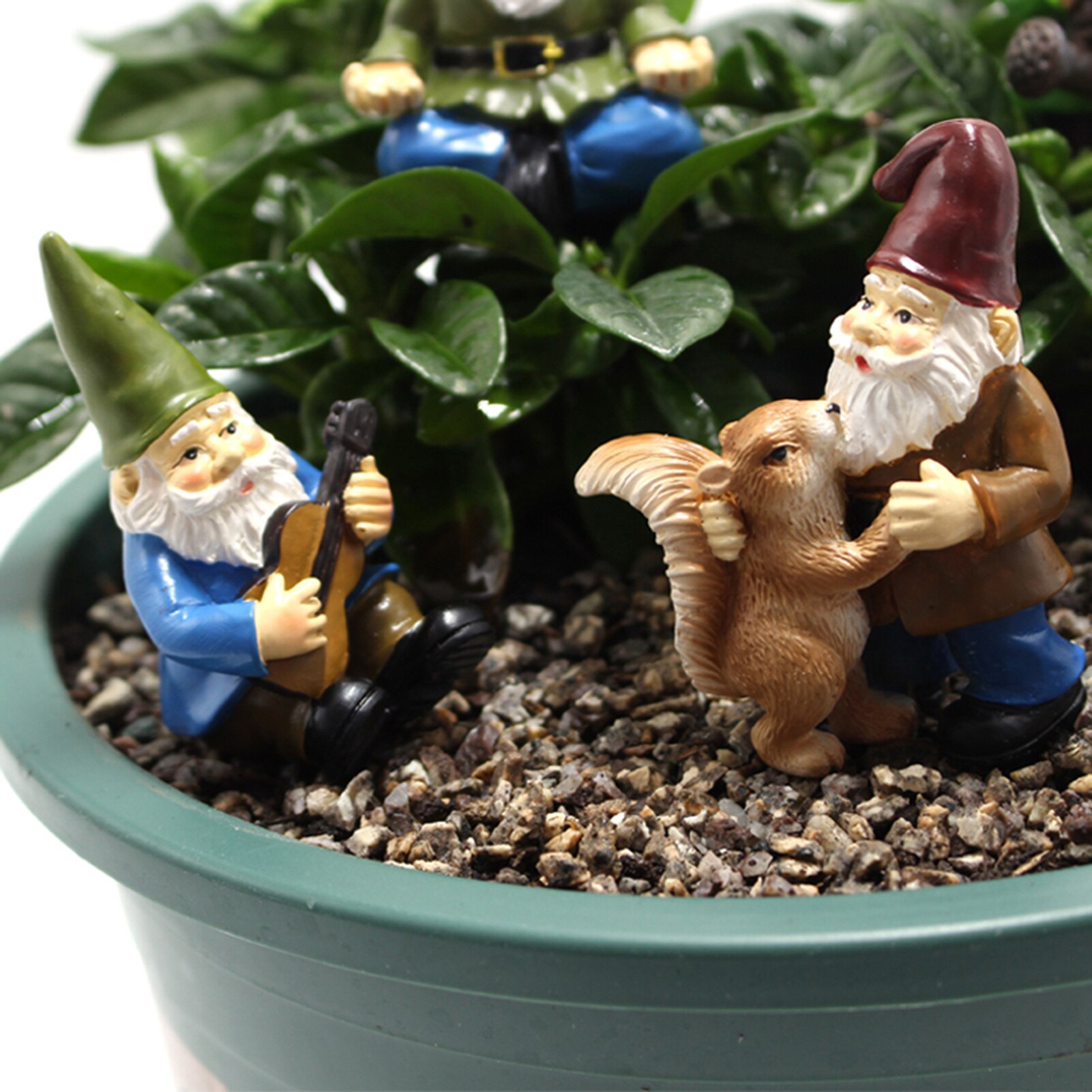 5PCS Waterproof Fairy Garden Miniatures Gnome Mini Cute Dwarf Figurines For Garden Yard Decoration Naughty Pleasant Atmosphere