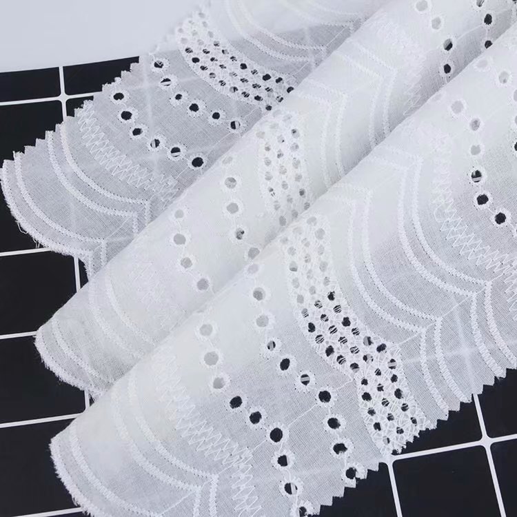 Pure White Cotton Voile Lace In Switzerland African Dry Lace Fabric Nigerian For Wedding DF01