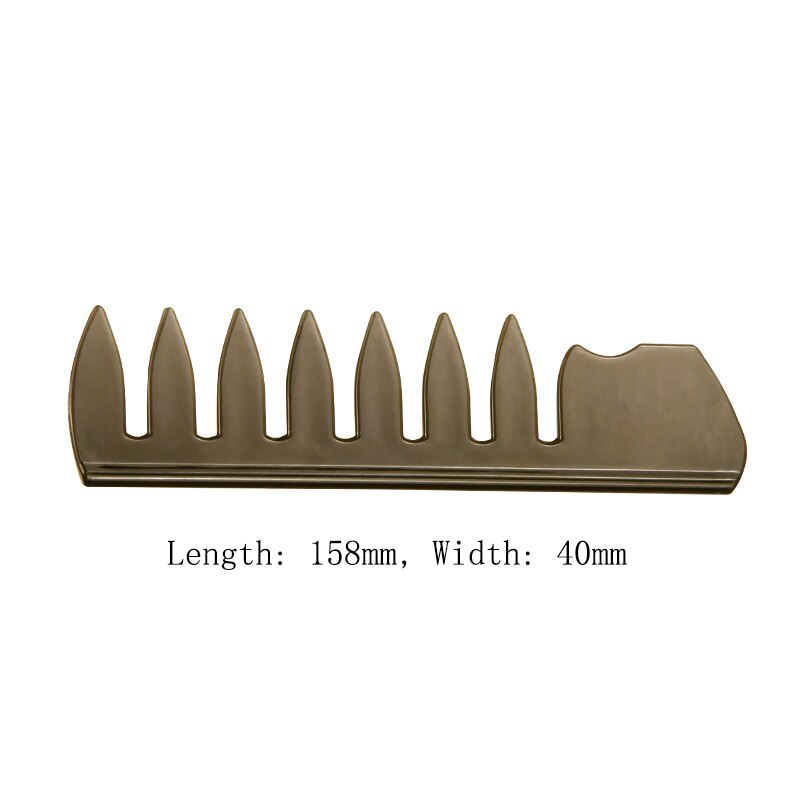 Wide Tooth Hair Comb Beauty Salon Hairdressing Brush for Men Women Double Sided Hairbrush Back Comb Fork Comb Hair Styling Tool: E