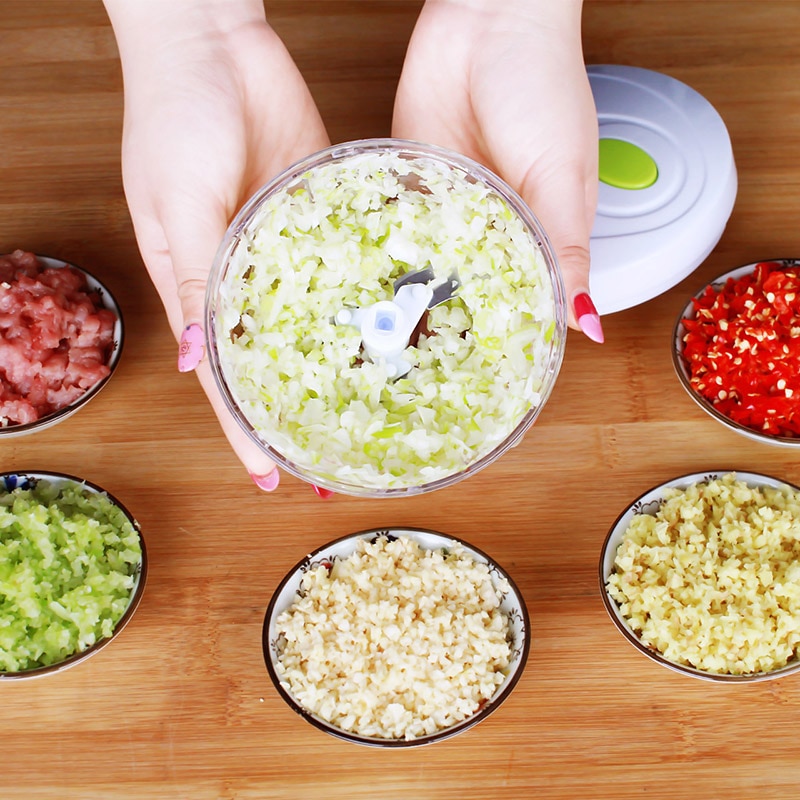 Hand Zerhacker Manuelle Seil Küchenmaschine Silcer Schredder Salat Hersteller Knoblauch Presse Zwiebel Schneidemaschine Gemüse Obst Cutter Küche Zu