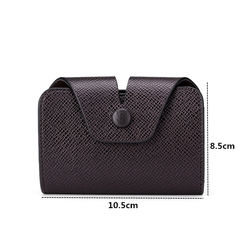 Purdored 1pc titular do cartão de visita de couro titular do cartão de visita unisex caso de cartão de crédito id de banco para moeda bolsa