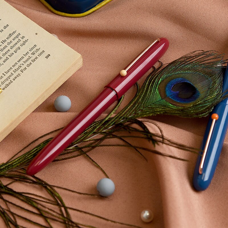 Kaco Retro 0.38mm Hooded Nib Fountain Pen with Ink Cartridge Set Smooth Writing Student Practice Handwriting Pens